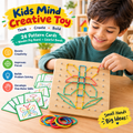 Creative Peg Board for Kids – Pattern Cards & Colorful Bands