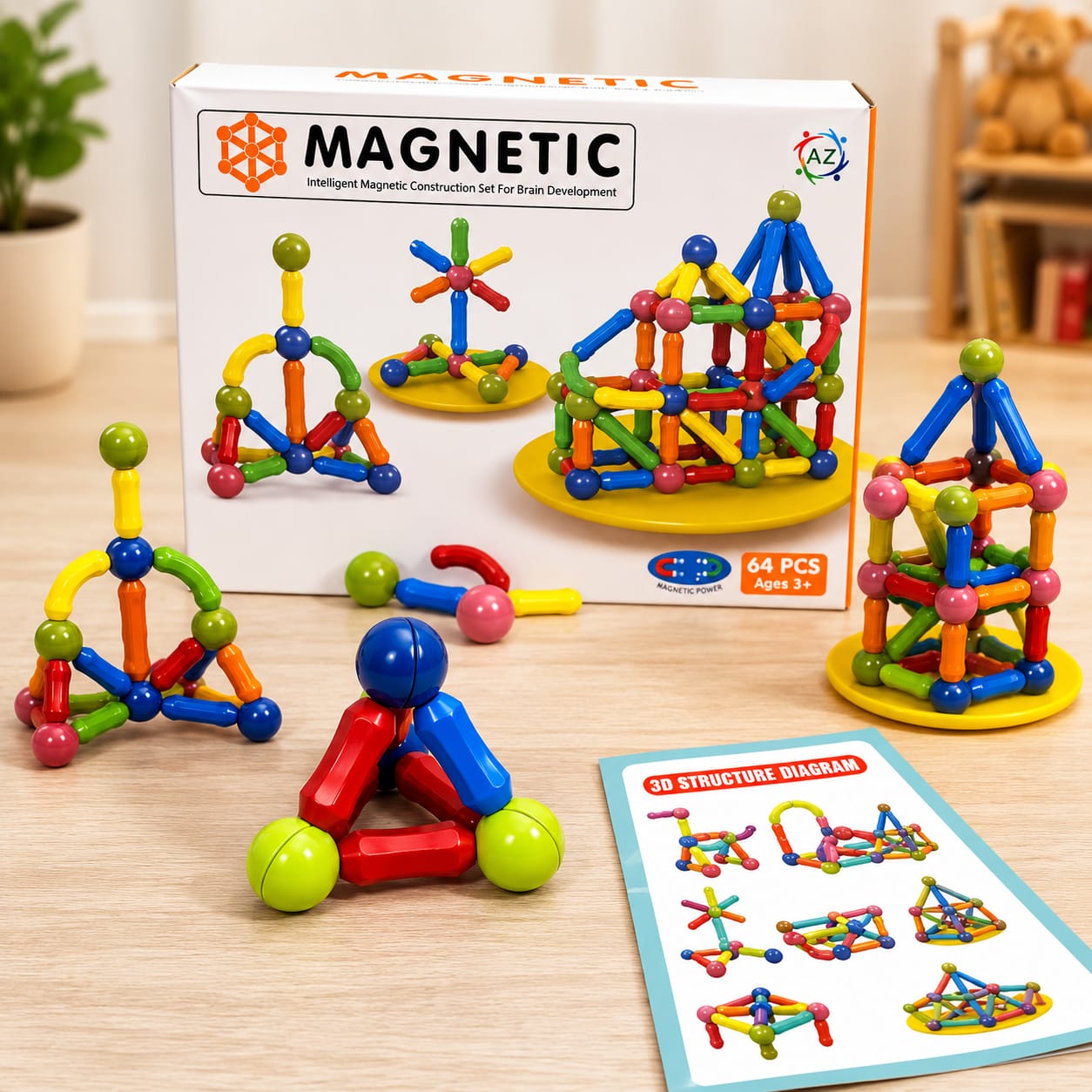 Magnetic Construction Set | Creative Learning Toy
